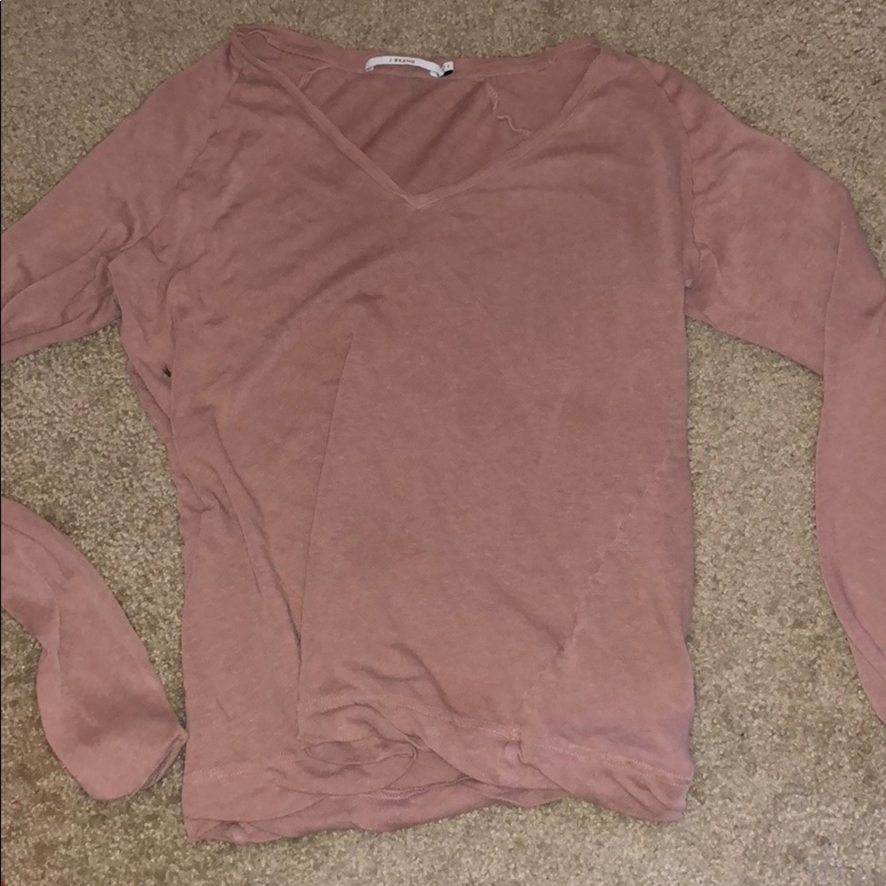 J Brand dusty pink thin long sleeve